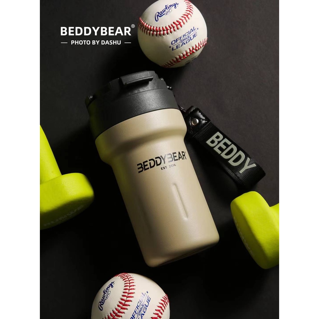 BeddyBear  กระติกน้ำสูญญากาศ 2IN1 ใช้งานได้ 2 แบบ ยกดื่มหรือหลอดดูด เก็บอุณหภูมิ ร้อน/เย็น  BBA010-018 520 ml