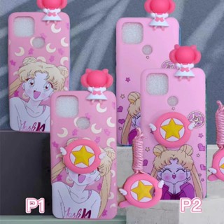 🌈จัดส่งทันที 🏆เคส Oppo A15s เคสโทรศัพท์มือถือ ซิลิโคนนิ่ม ลายการ์ตูนเด็กผู้หญิงน่ารัก พร้อมสายคล้องคอ สีชมพู สําหรับ Oppo A15S A16 A17 A3S A5S A12 A54 a57 2022 A53 A93 F17Pro A94 F19Pro A52 A92 A96 A36 A5 2020 A59 F1S F19 A57 A39 A77 A83