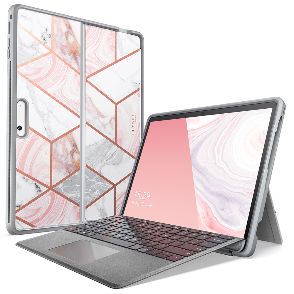 I-blason Cosmo สําหรับ Microsoft Surface Pro 11 /Pro 10 /Pro 9 กรณี Slim Stylish ป้องกันกันชนกันกระแทกขาตั้ง Folio สําหรับ Surface Pro 9 ใช้งานร่วมกับ Type ฝาครอบคีย์บอร์ด