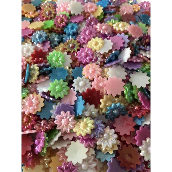 ดอกไม้รุ้งห่อ100 ชิ้นขนาด12มิลสำหรับตกแต่งงานฝีมือ งานDIY