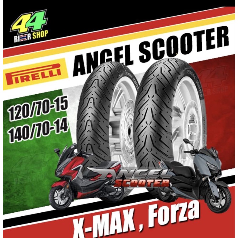 ยาง Pirelli Xmax Forza Forza350 ยกคู่ Angel Scooter Yamaha  X-Max Honda Forza350 Adv350 BMW C400 120/70-15+140/70-14
