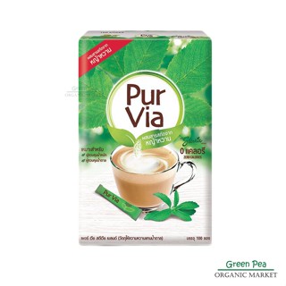 Purvia Stevia เพอร์ เวียร์ ผลิตภัณฑ์ให้ความหวานแทน้ำตาล 0 Kcal 100ซอง สารสกัดจากหญ้าหวาน keto