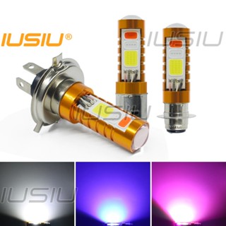 Iusiu หลอดไฟตัดหมอก ไฟกลางวัน DRL COB H4 Led BA20D P15D DC12V 12v Hi/Low สําหรับรถจักรยานยนต์