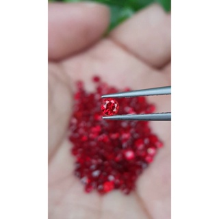 พลอย ทับทิม ซองเจีย Ruby Sapphire กลม 3 mm VVS พลอยแท้ อัญมณีมงคลประจําวันเกิด เครื่องประดับพลอย