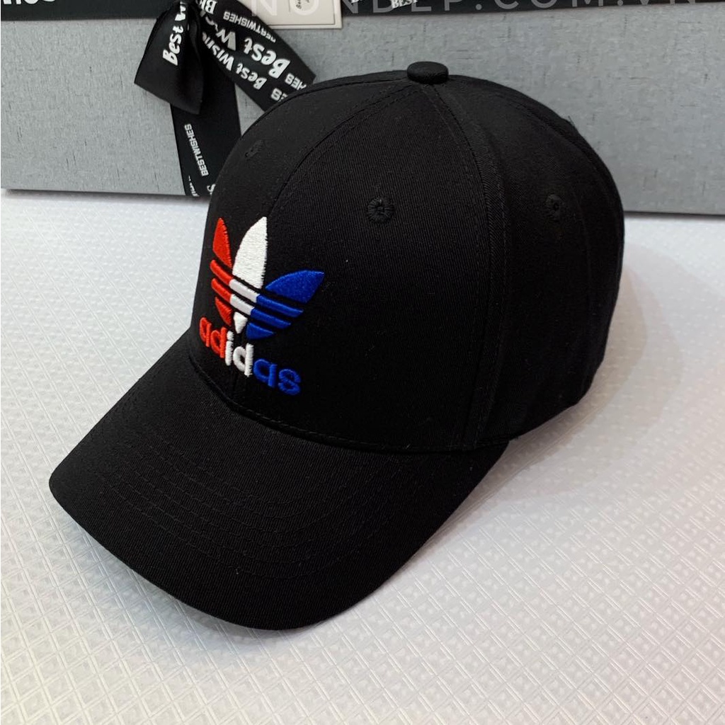 (NEW2022🌹 Adidas French Flag Khaki Cap, Cap, Fashionable Standard ( ภาพถ ่ ายจริง )