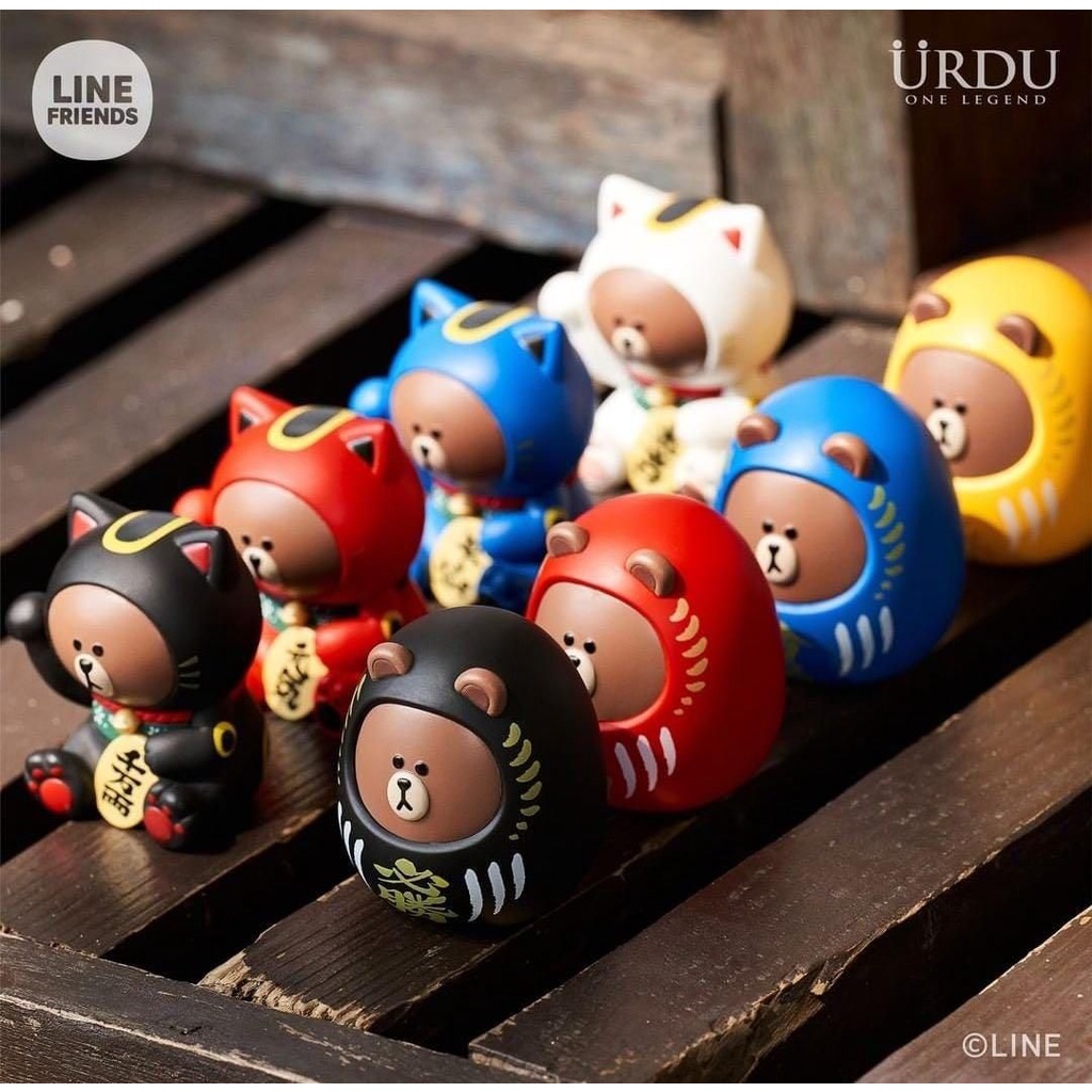 gachabox แบบสม URDU Good Luck Brown Blind Box Series LINE Friends