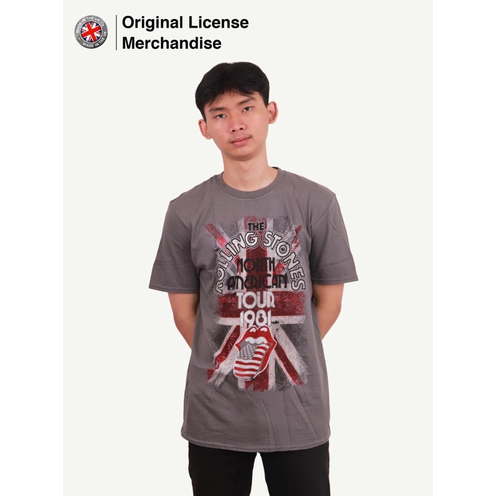 เสื้อยืด Rock Band Music สําหรับผู้ชายและผู้หญิง ผ้าฝ้ายพรีเมี่ยม นําเข้า ROLLING STONES Motif Origi