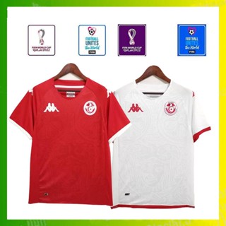 เสื้อกีฬาแขนสั้น ลายทีมชาติฟุตบอล Qatar Tunisia 2022 ชุดเหย้า สําหรับผู้ชาย