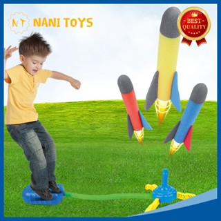 จรวดบินเครื่องยิงจรวดทะยานเกมต่อสู้กลางแจ้งสำหรับเด็กFlying Rocket Toy