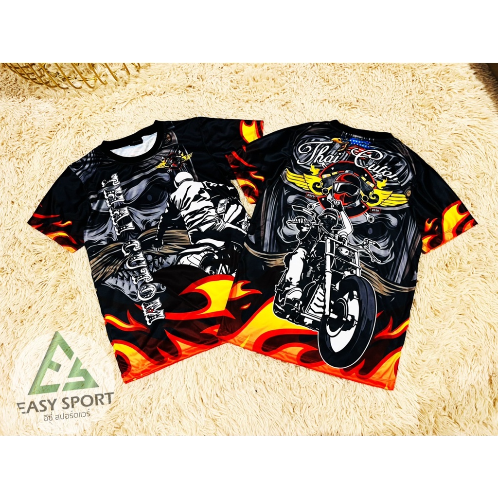 💥 ผ้ามัน ไมโคร สกรีนลาย รถเเข่ง รถซิ่ง วัยรุ่น เสื้อแขนสั้น ฮิตในTiktok เสื้อพิมพ์ลาย