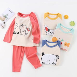 ชุดนอนเด็ก ชุดนอนเด็กเล็ก แขนยาว ขายาว P5 น่ารัก อายุ 6 เดือน - 3ปี children toddler pajamas 6m - 3years