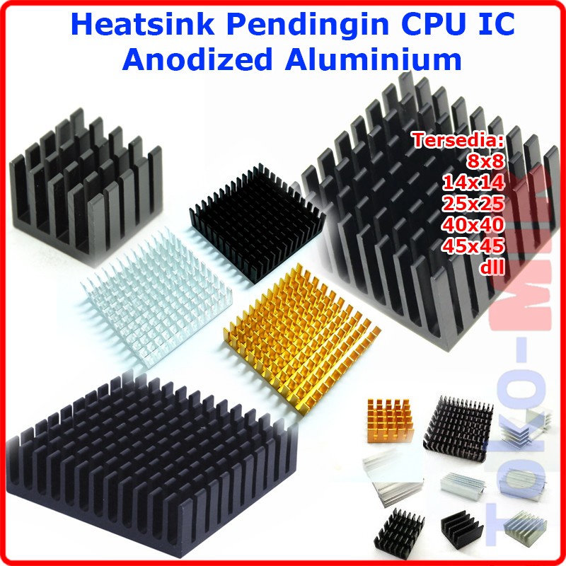 Heatsink Cooling Aluminium ฮีทซิงค์ Peltier CPU IC MCU Memory ฯลฯ