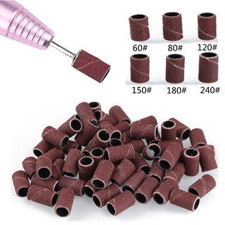 【100】ชิ้นขัดหมวกวง240 #/220 #/80 # สําหรับไฟฟ้าเล็บเครื่องเจ…