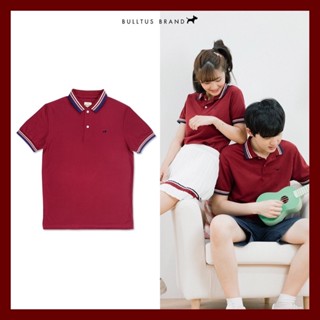 เสื้อโปโลบลูตัส Bulltus Brand สีแดงเลือดหมู triple