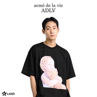 ADLV ( acmé de la vie) BABY FACE PEARL NECKLACE GIRL SHORT SLEEVE T-SHIRT (ADL22TS0051U)