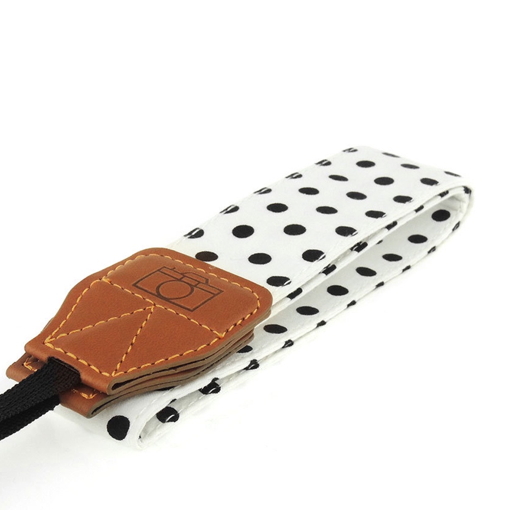 Cotton Blend Dslr Neck Polka Dot Adjustable Lightweight Portable Accessories Durable Outdoor Camera Strap - Camera Strap