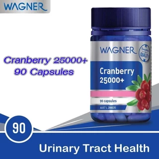 Wagner Cranberry 25000+ 90 Capsules แครนเบอร์รี่ เข้นข้น 90 เม็ด ลดภาวะกระเพาะปัสสาวะอักเสบ
