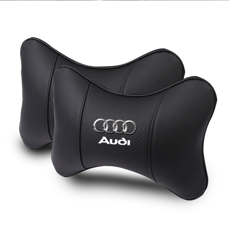 Breathable หนัง Headrest หมอนรองคอรถหัวคอหมอนสําหรับAudi A1 A3 A4 A5 A6 A7 A8 Q2 Q3 Q5 Q7 Q8 S4 S3 S