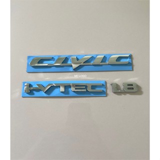 โลโก้ CIVIC 1.8 i-VTEC ติดFD สีเงิน ราคาต่อชิ้น