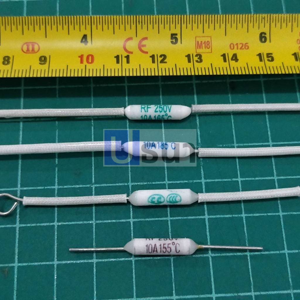 ฟิวส์ เทอร์โมฟิวส์ เซรามิค หม้อหุงข้าว Ceramic Thermal Fuse 10A 250V 130°C 155°C 165°C 185°C #CTF แบ