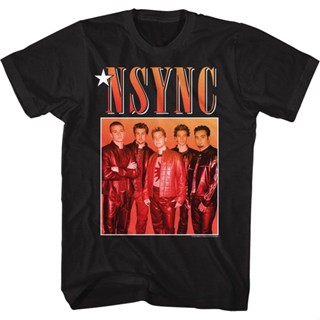 Band Photo NSYNC T-Shirt เสื้อคนอ้วนผญ เสื้อยืดเด็กผช