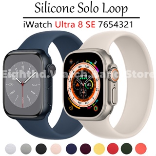 สายนาฬิกาข้อมือซิลิโคน สําหรับ Apple Watch Series Ultra 8 7 6 SE 5 4 3 2 1 iWatch ขนาด 49 มม. 41 มม. 45 มม. 44 มม. 42 มม. 40 มม. 38 มม.