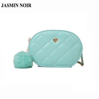 Jasmin NOIR กระเป๋าสะพายข้าง ทรงวงรี ลายสก๊อต สําหรับผู้หญิง