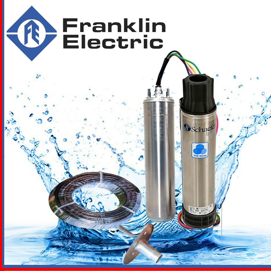 ปั๊มสูบน้ำบาดาลมอเตอร์ Franklin 5แรง พร้อมใบพัด STAIRS รุ่น ST4021 ขนาด2นิ้ว (21ใบพัด สแตนเลส) ไฟ3สา