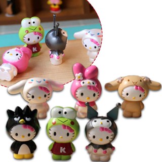 ตุ๊กตาคิตตี้ Hello Kitty Kuromi Sanrio น่ารัก เครื่องประดับ ของขวัญวันหยุด 6 ชิ้น