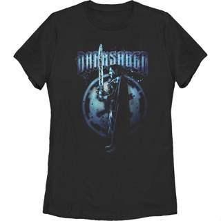 Womens Darksaber The Mandalorian Star Wars Shirt เสื้อยืด cotton เสื้อยืดสไตล์เกาหลี เสื้อโอเวอร์ไซ