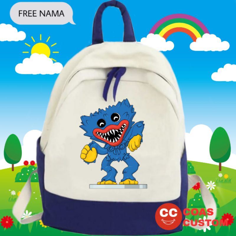 HUGGY WUGGY POPPT PLAYTIME SCHOOL CHILDRENS BACKPACK BAG