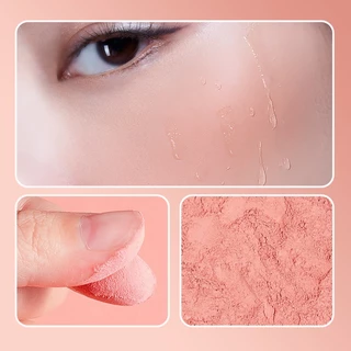 Imagic บลัชออนปัดแก้ม ไฮไลท์ หัวเห็ด แบบนิ่ม เบาพิเศษ สีแดง สําหรับซ่อมแซม เหมาะกับคนขี้เกียจ