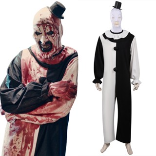 Halloween Terrifier Cosplay Terrifier 2 Art the Clown Cosplay Costume Jumpsuit Outfits Adult Halloween Fancy Suit