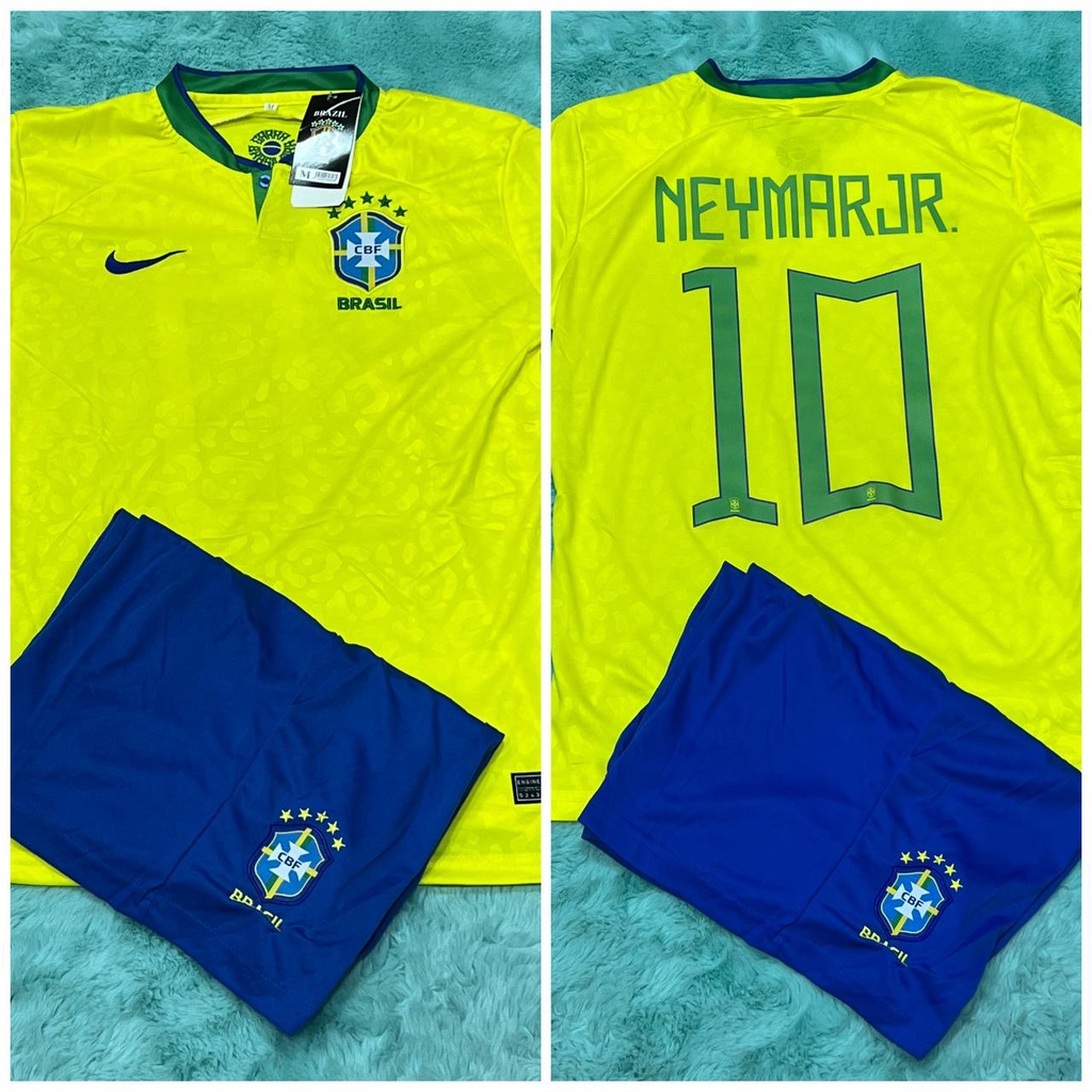 ชุดบอล ทีมชาติบราซิล มีเบอร์กับชื่อ ปี2022/23 แขนสั้น เสื้อพร้อมกางเกง มีครบไซส์ ใหม่ล่าสุด
