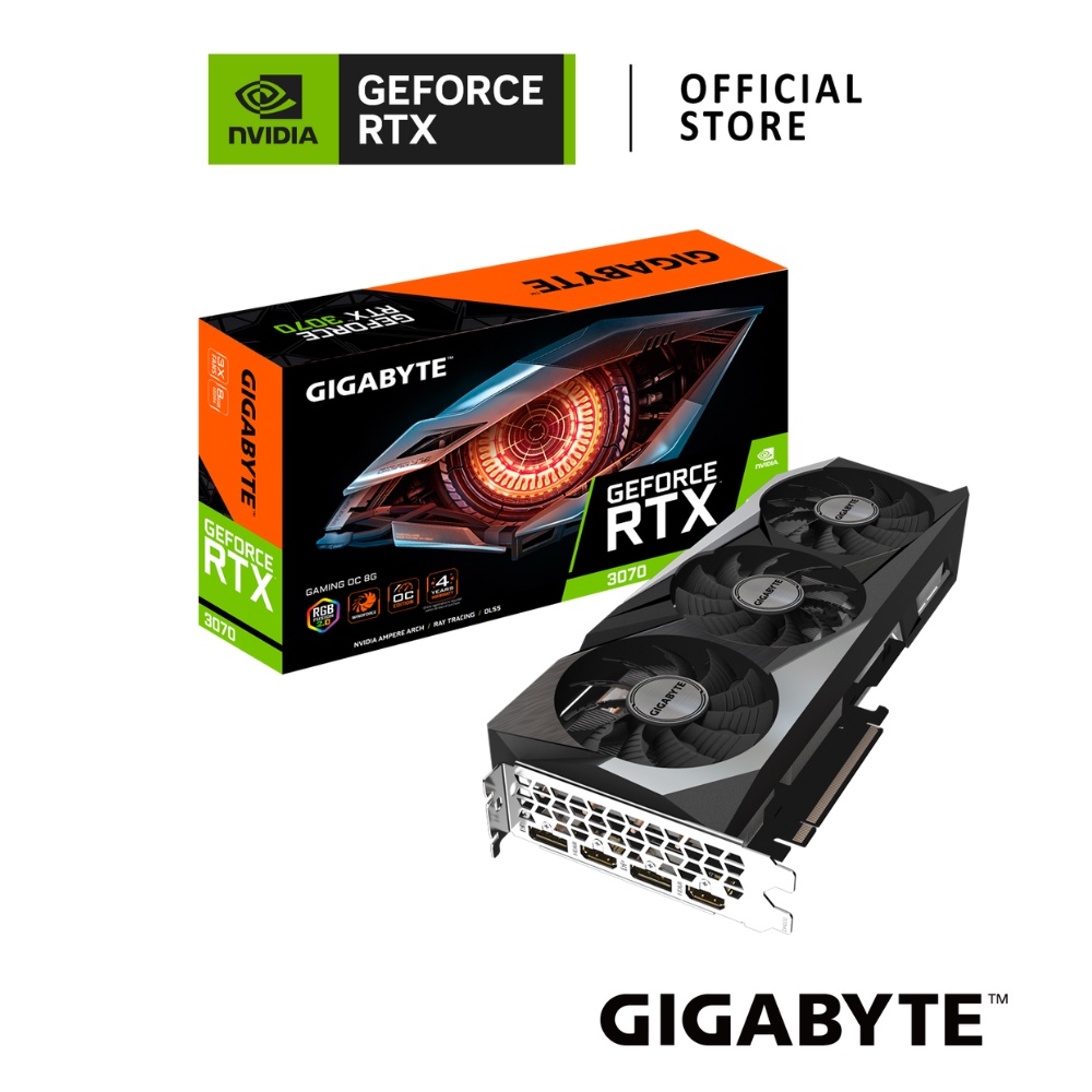 GIGABYTE NVIDIA® GeForce RTX™ 3070 OC 8GB LHR การ์ดจอ