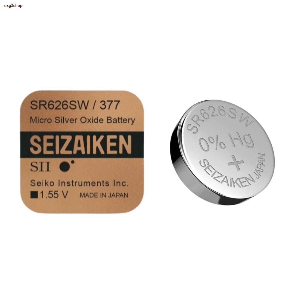 จัดส่งทันที☒❁ↂถ่านกระดุม ถ่านนาฬิกา Seizaiken SR626SW , 626SW, 626 377 1.55V *ของเเท้รับประกัน แพ็ค 1 เม็ด