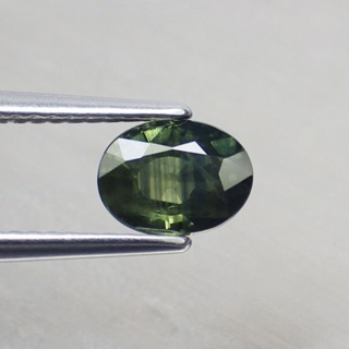 พลอย แซฟไฟร์ บางกะจะ ธรรมชาติ แท้ ( Natural Green Sapphire ) 1.32 กะรัต