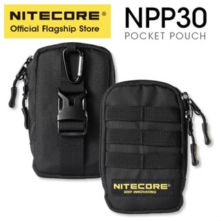 NITECORE NPP30 ยุทธวิธีกระเป๋าแบตสำรองกระเป๋าหูฟังแพ็คสีดำ MOLLE ทหาร EDC Mini กระเป๋าสตางค์สำหรับผู้ชายผู้หญิง