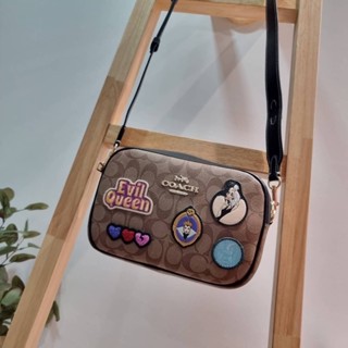 COACH CC151 DISNEY × COACH JAMIE CAMERA BAG IN SIGNATURE CANVAS WITH PATCHES