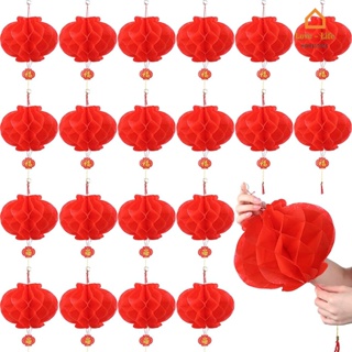DIY New Year Honeycomb Red Lantern /Chinese Spring Festival Waterproof Decoration Lantern/Chinese Traditional Lantern Hanging Ornament