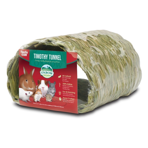 OXBOW Timothy Club-Timothy Tunnel อุโมงค์ทะลุหญ้าทิโมธี สำหรับ กระต่าย แกสบี้ ชินชิลล่า