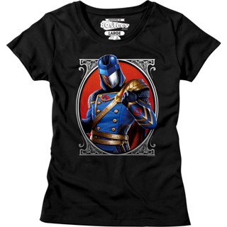 Womens Cobra Commander Classic Pose GI Joe Shirt เสื้อครอปสายฝอ เสื้อยืดไม่ต้องรีด