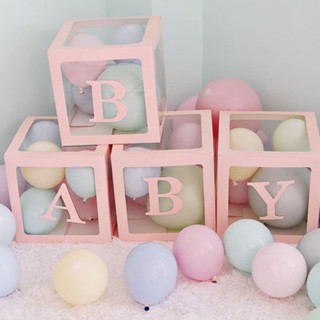 🔥พร้อมส่งจากไทย🔥 กล่องกระดาษลูกโป่ง DIY 1ชุดมี4ใบ ฟรี❗️ลูกโป่ง 30 ใบ Boxballoons  กล่องใส่ของขวัญ