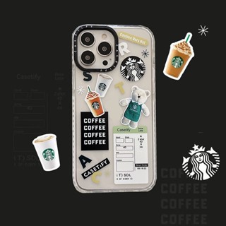 Casetify เคสซิลิโคน TPU ลาย Starbucks Bearista สําหรับ For iPhone 7 8 Plus X XS XR 11 12 13 Mini Pro Max SE 2020