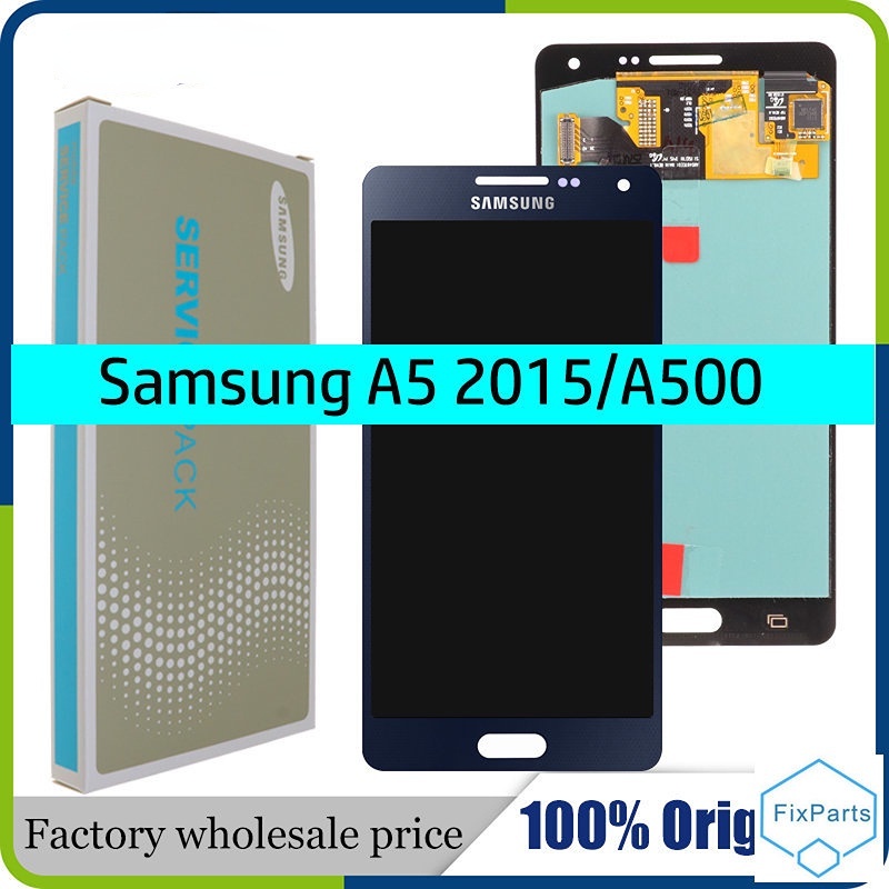 Super AMOLED หน้าจอสัมผัส LCD แบบเปลี่ยน สําหรับ SAMSUNG Galaxy A5 2015 A500FU A500 A500F A500M