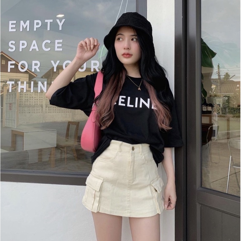 [ส่งต่อ] Y2K Skirt กางเกงกระโปรง สั้น เอวสูง (ขาวครีม) จากร้าน94beb.clothes