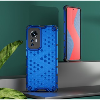 เคสโทรศัพท์มือถือ PC แข็ง ซิลิโคนนิ่ม กันกระแทก ลายรังผึ้ง สําหรับ Xiaomi 12 10T 11T Pro 11 Lite 5G NE