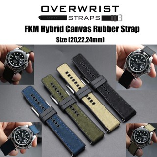 สายนาฬิการุ่น FKM Hybrid Canvas Rubber Strap