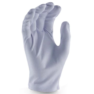 MICROTEX(12 คู่/โหล)ถุงมือผ้าพับริมสีขาว | งานจิวเวอรี่ | งานอิเล็กทรอนิกส์ | งานตรวจสอบคุณภาพ