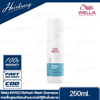 เวลล่า Wella INVIGO Refresh Wash With Menthol Shampoo 250ml. แชมพูช่วยฟื้นฟูผมที่อ่อนล้าและช่วยให้รู้สึกเย็นสบาย